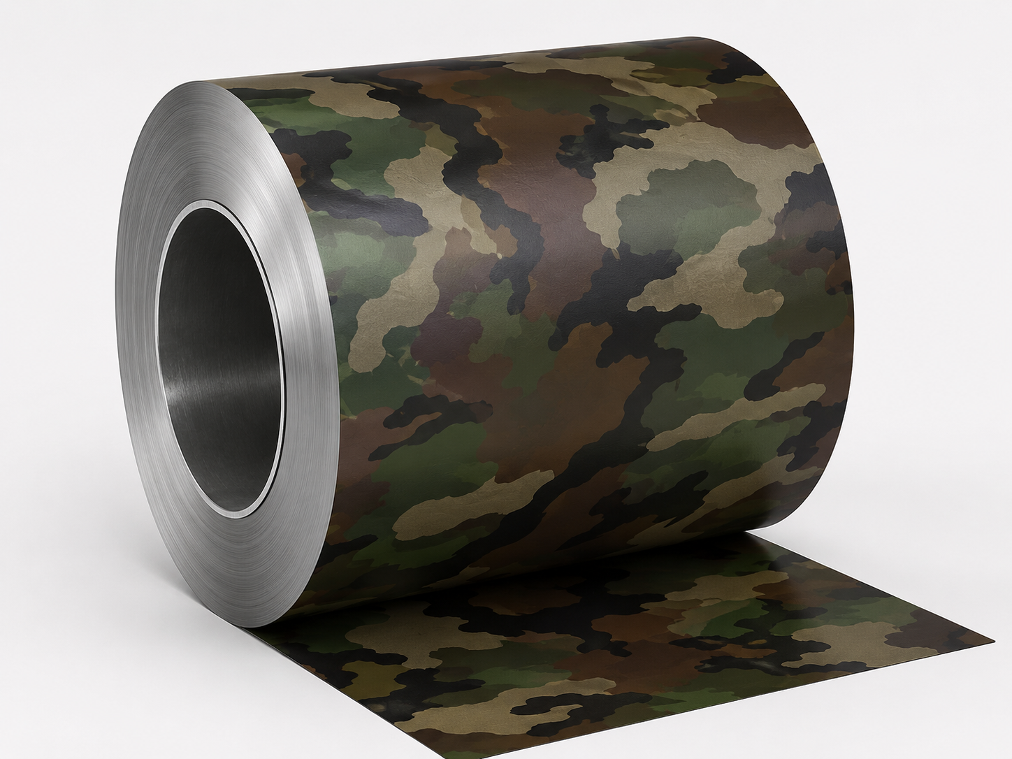 Traditional woodland camouflage sheet metal pattern