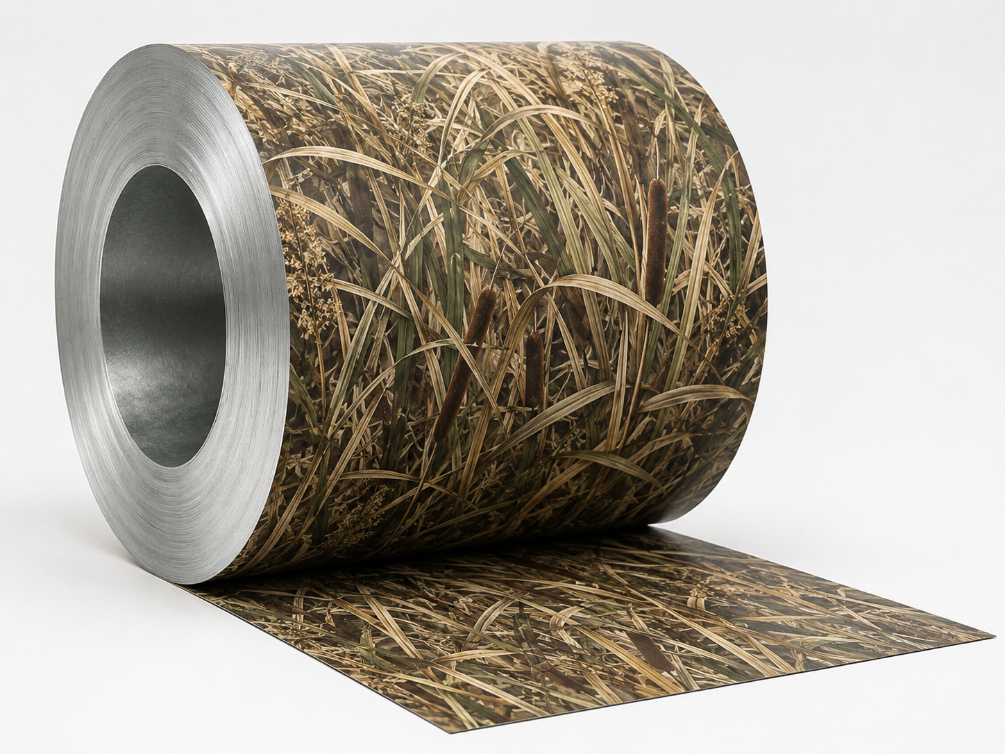 Waterfowl marsh camouflage sheet metal